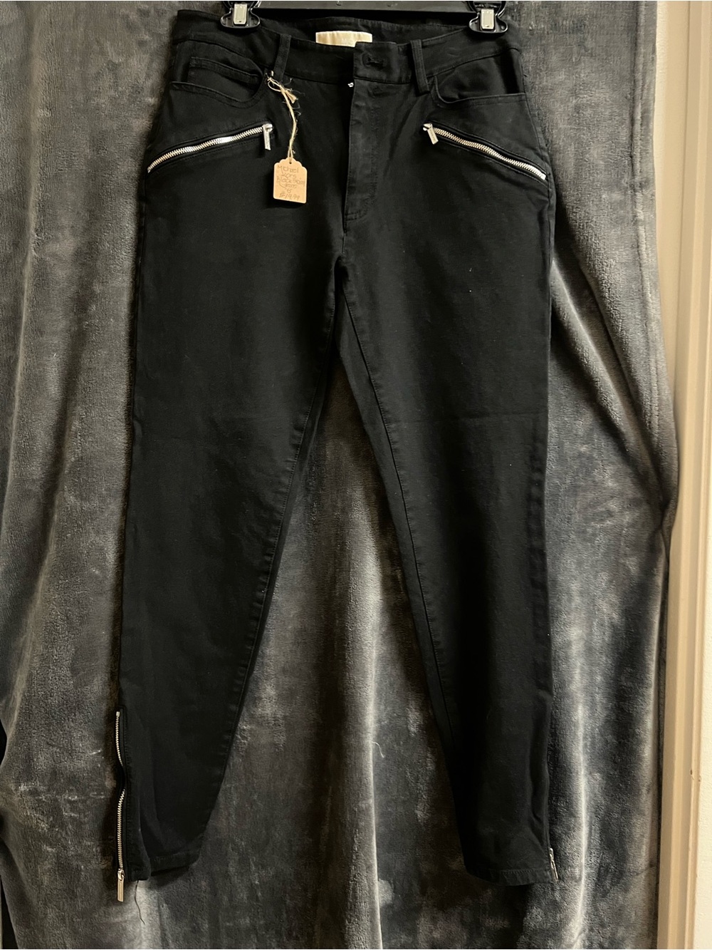 Michael Kors Black Zipper Detail Skinny black Jeans size 6